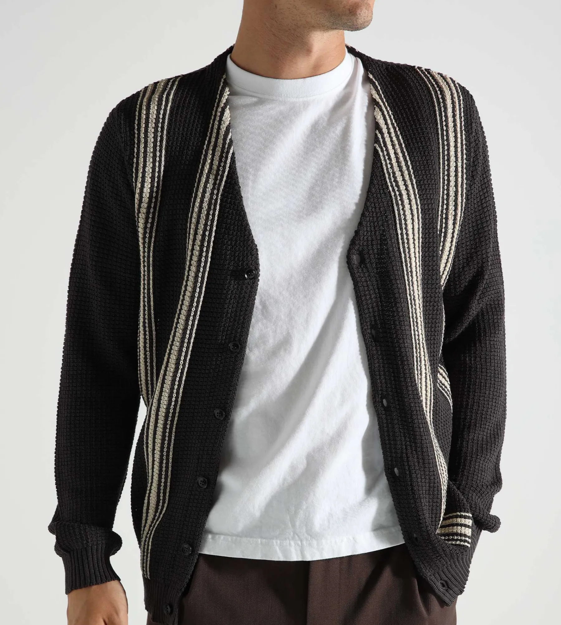 Magic Castles Frank Cardigan Charcoal Mesh