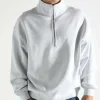 New Amsterdam Surf Association Logo Half Zip Grey Melange