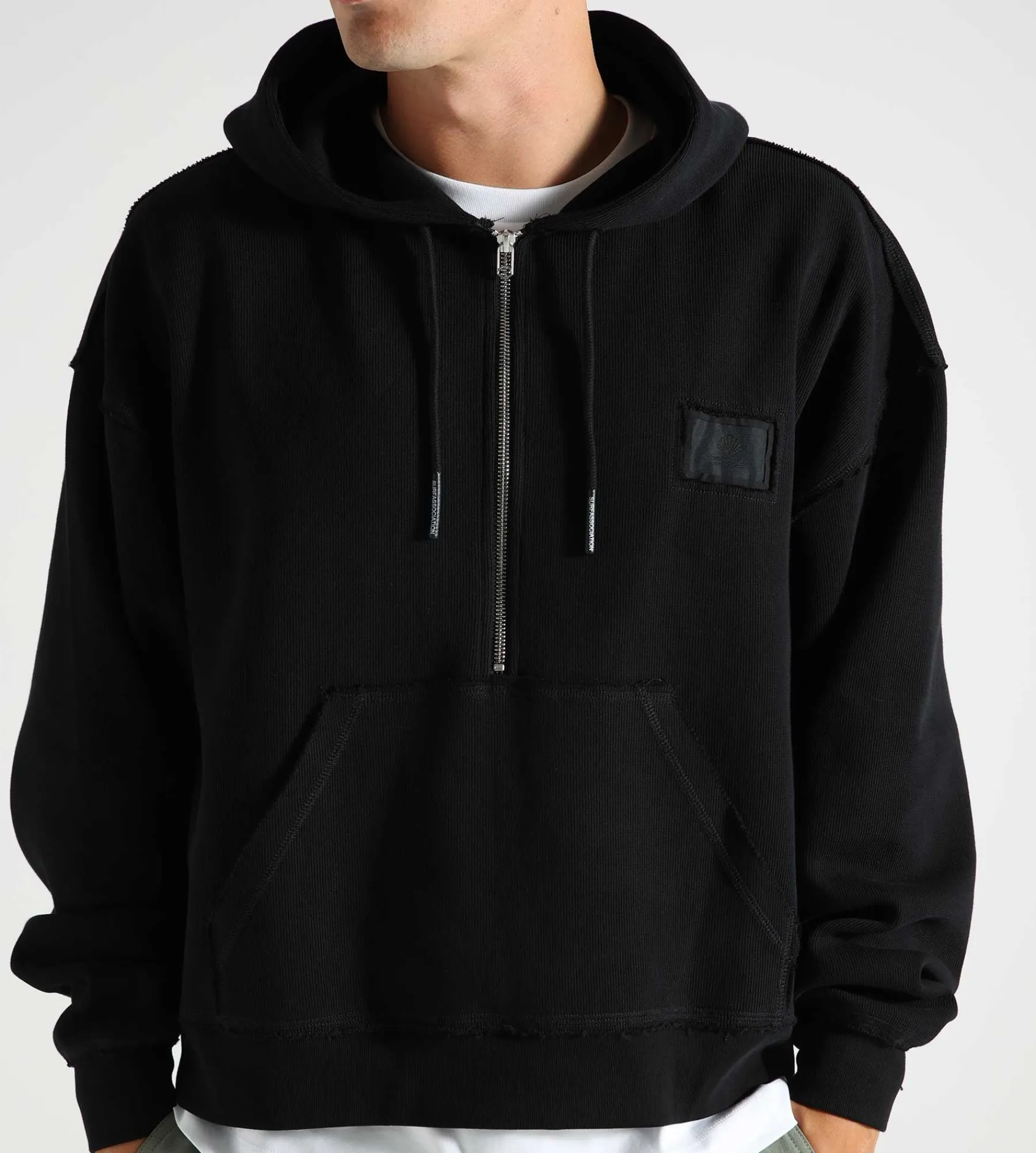 New Amsterdam Surf Association Half Zip Hoodie Black