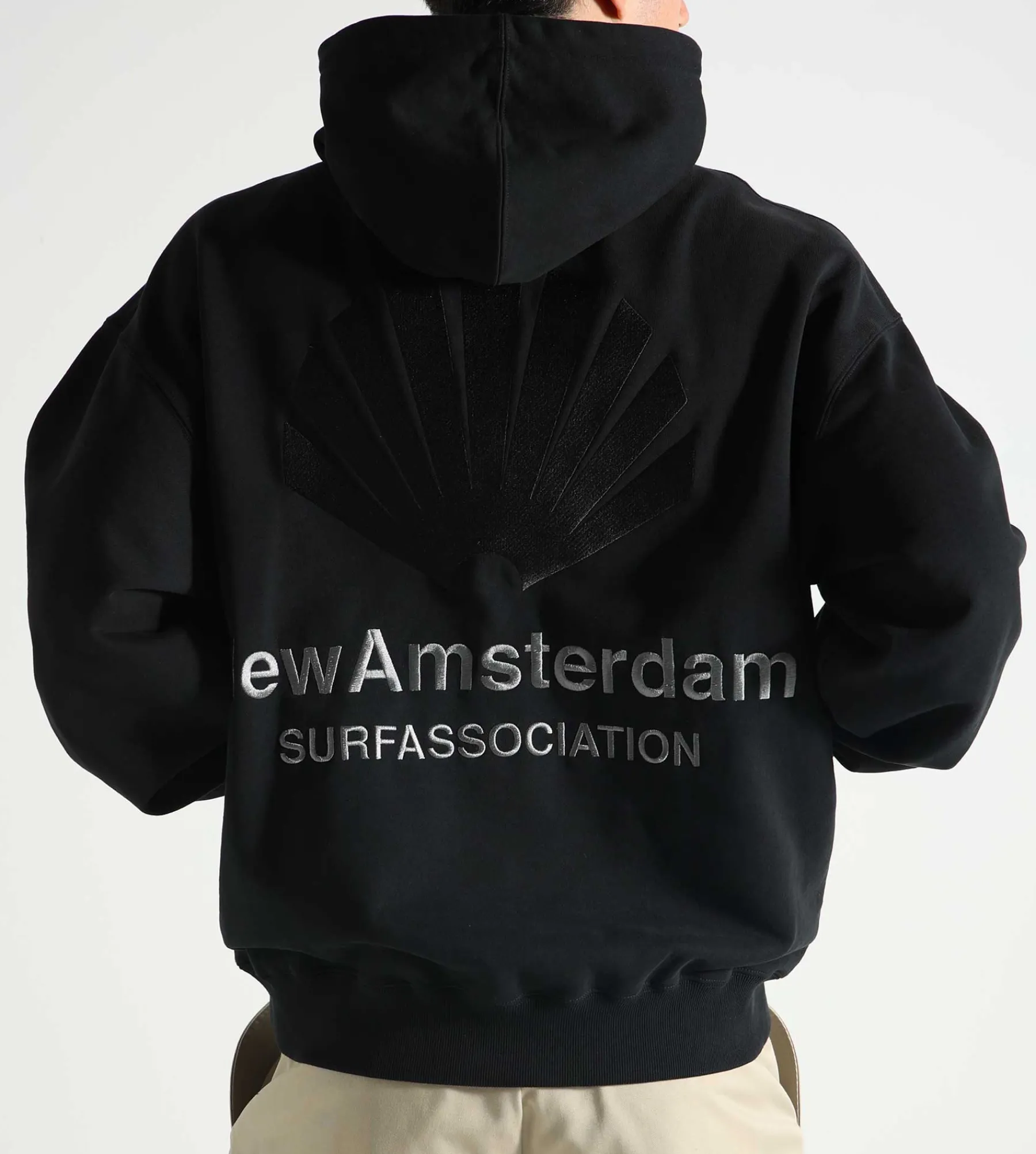 New Amsterdam Surf Association Logo Hoodie Black