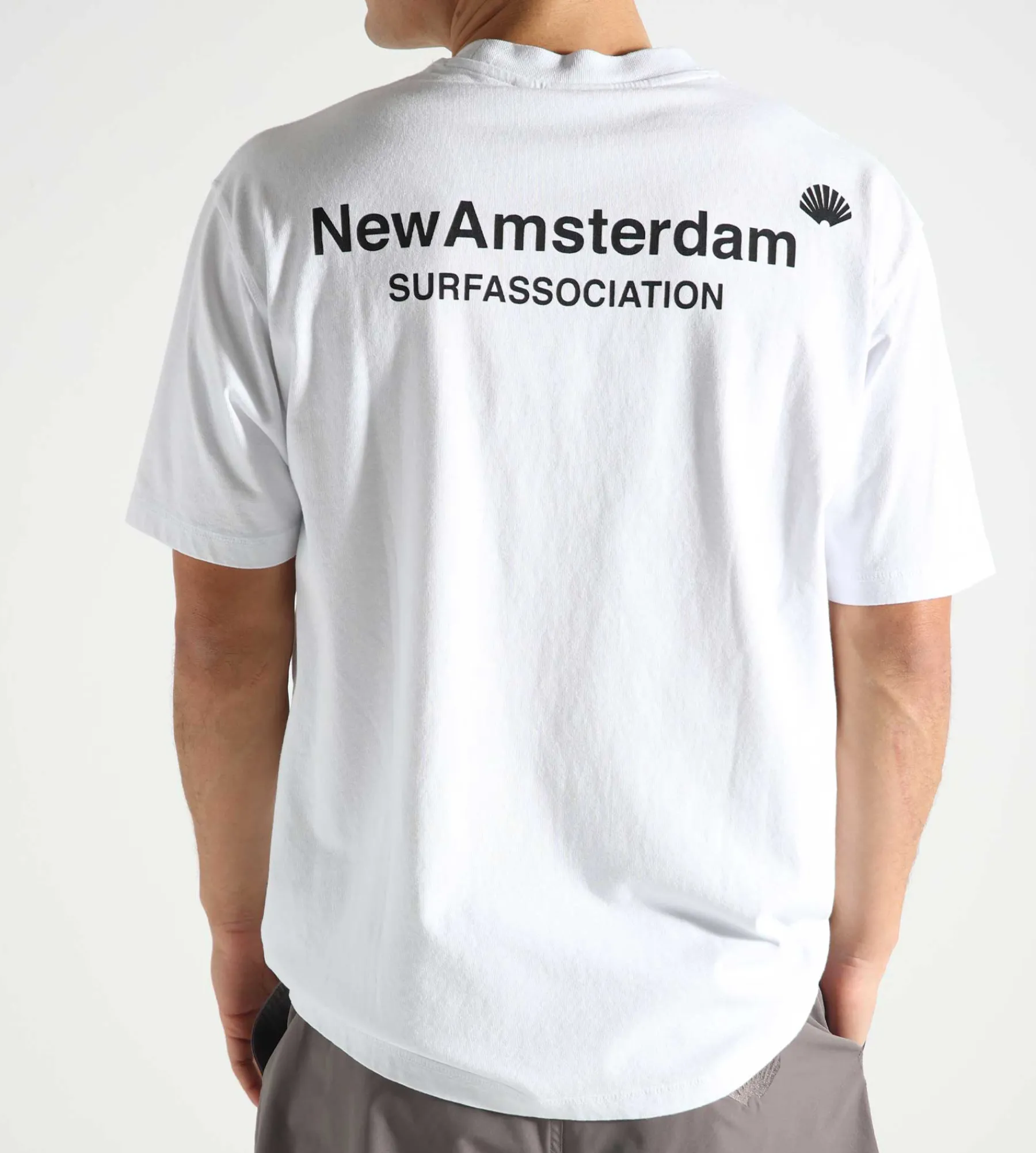 New Amsterdam Surf Association SS25 Logo Tee White Black
