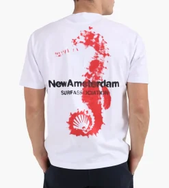 New Amsterdam Surf Association Seahorse Tee White