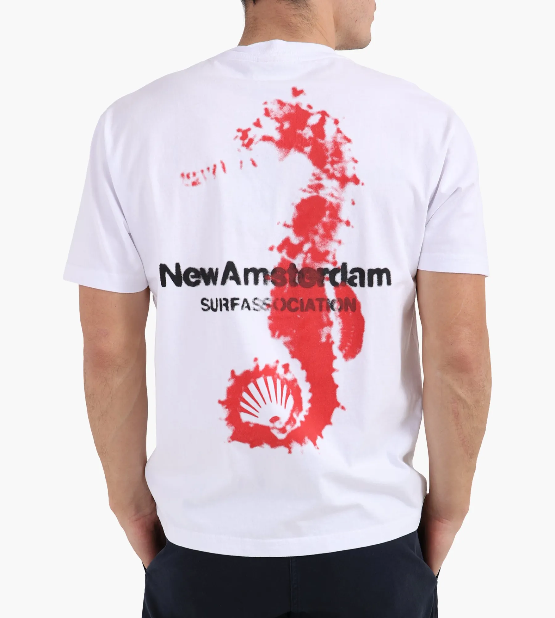 New Amsterdam Surf Association Seahorse Tee White