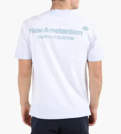 New Amsterdam Surf Association Sprayed Logo Tee Light Blue