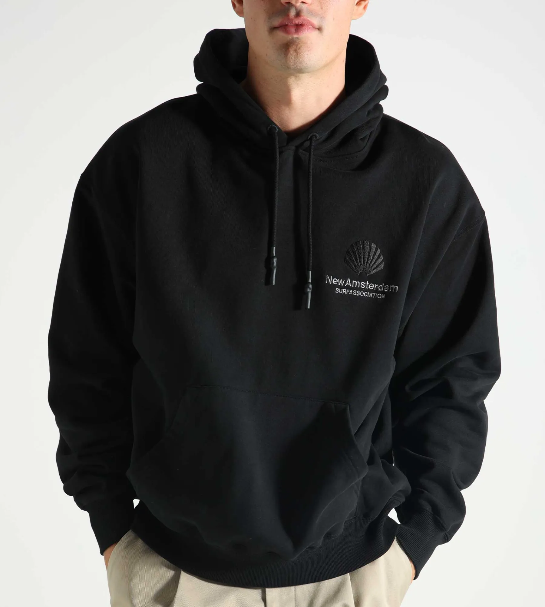 New Amsterdam Surf Association Logo Hoodie Black
