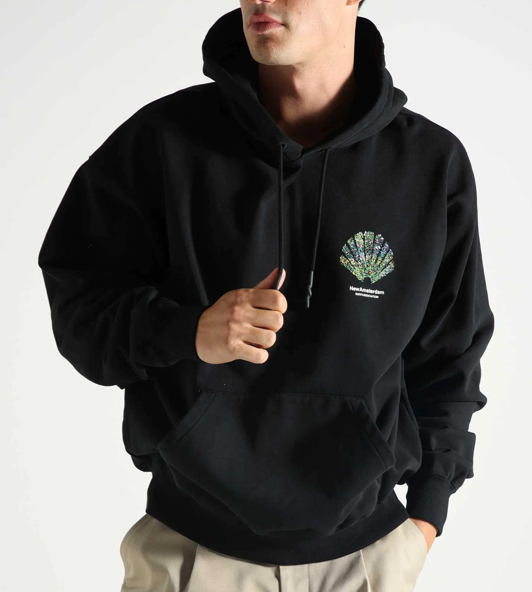 New Amsterdam Surf Association Tall Grass Hoodie Black