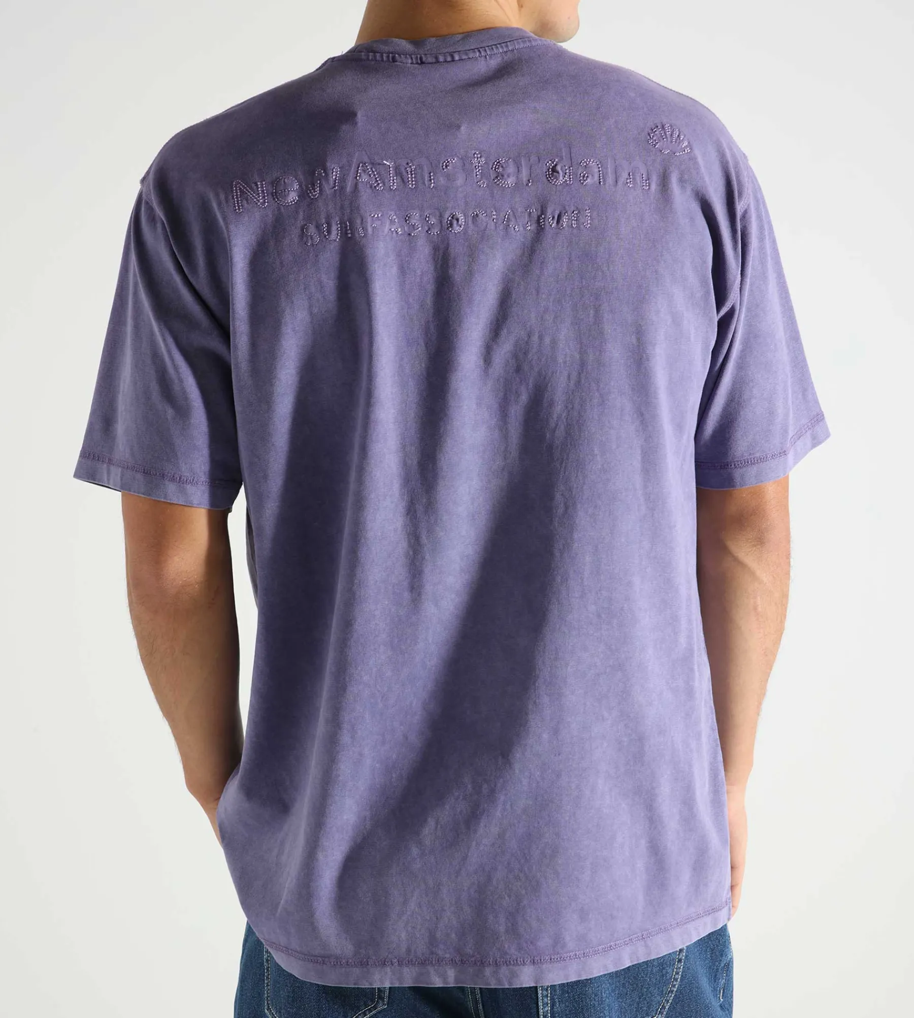 New Amsterdam Surf Association Logo Tee Washed Embro Purple Haze
