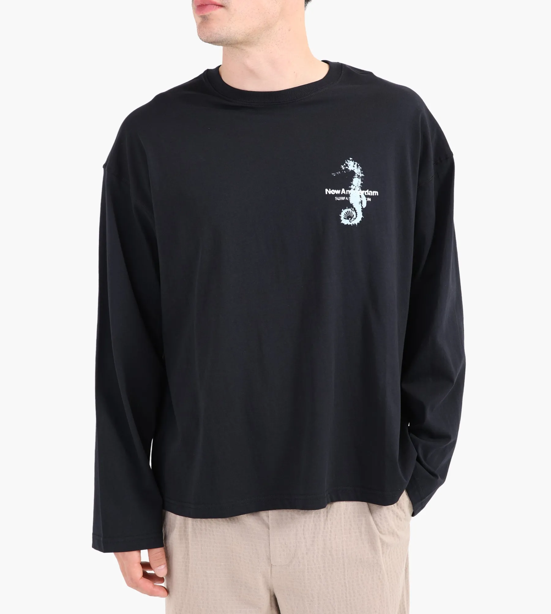 New Amsterdam Surf Association Seahorse Longsleeve Black