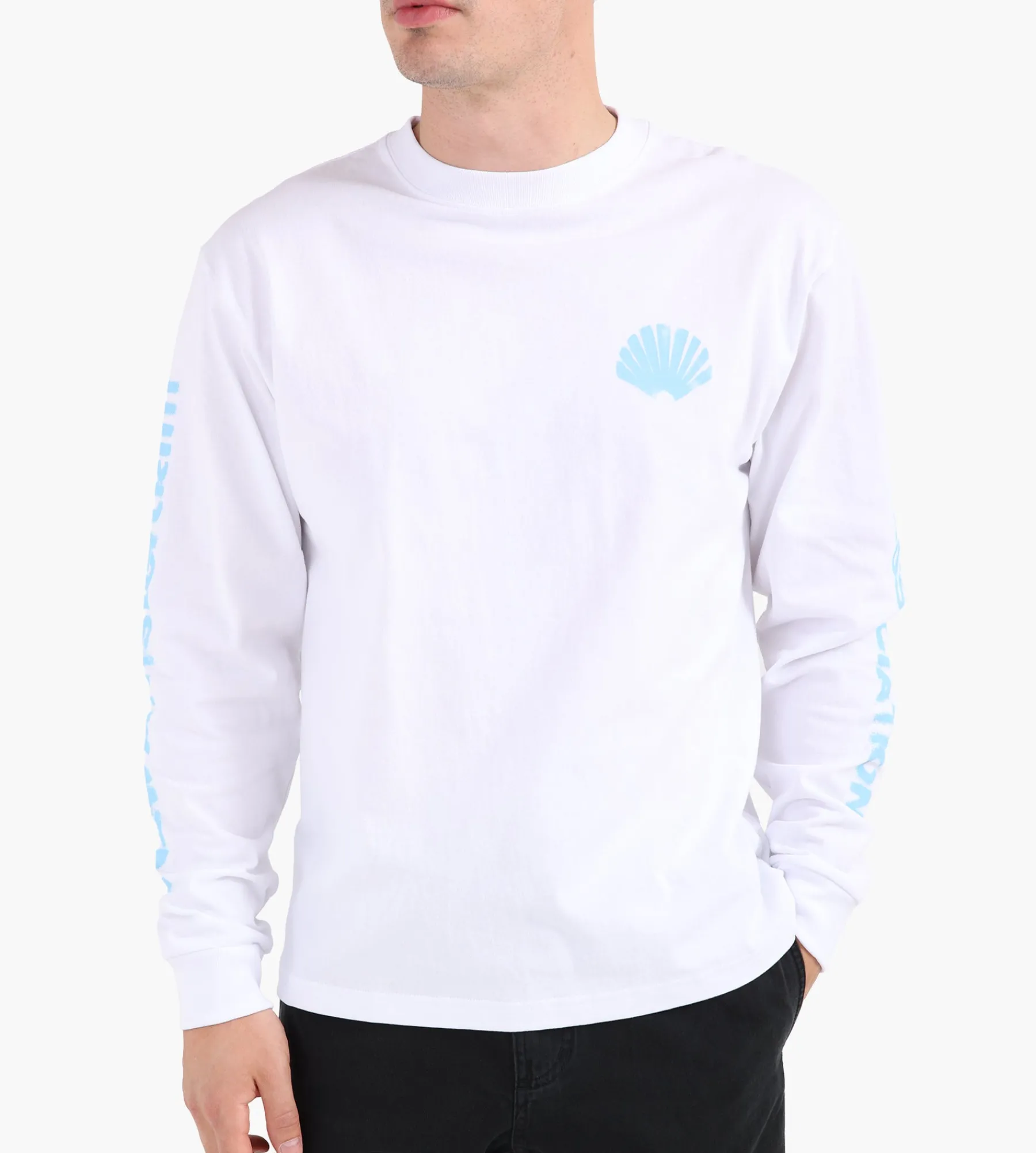 New Amsterdam Surf Association Sprayed Logo Longsleeve White