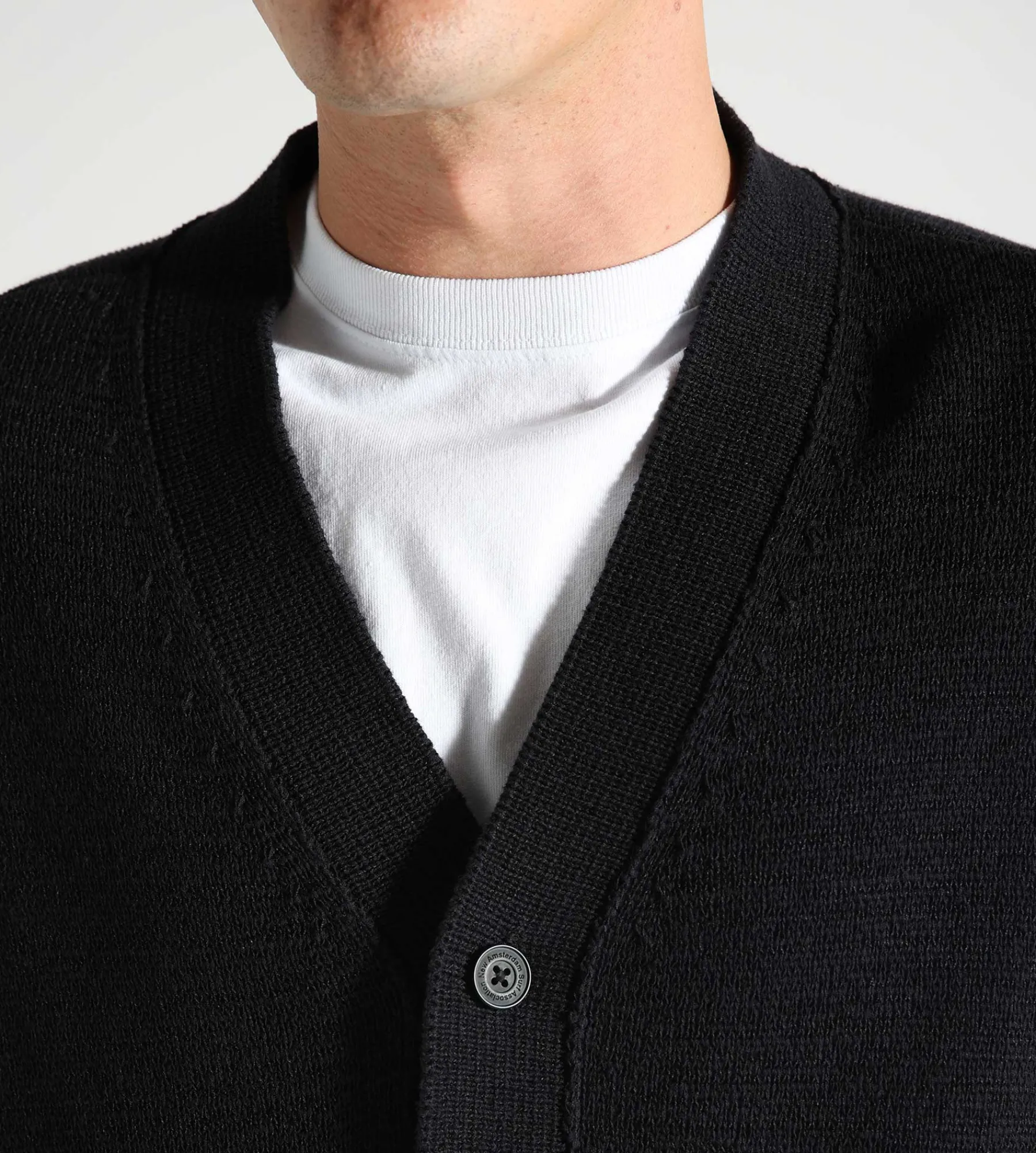 New Amsterdam Surf Association Knitted Cardigan Black