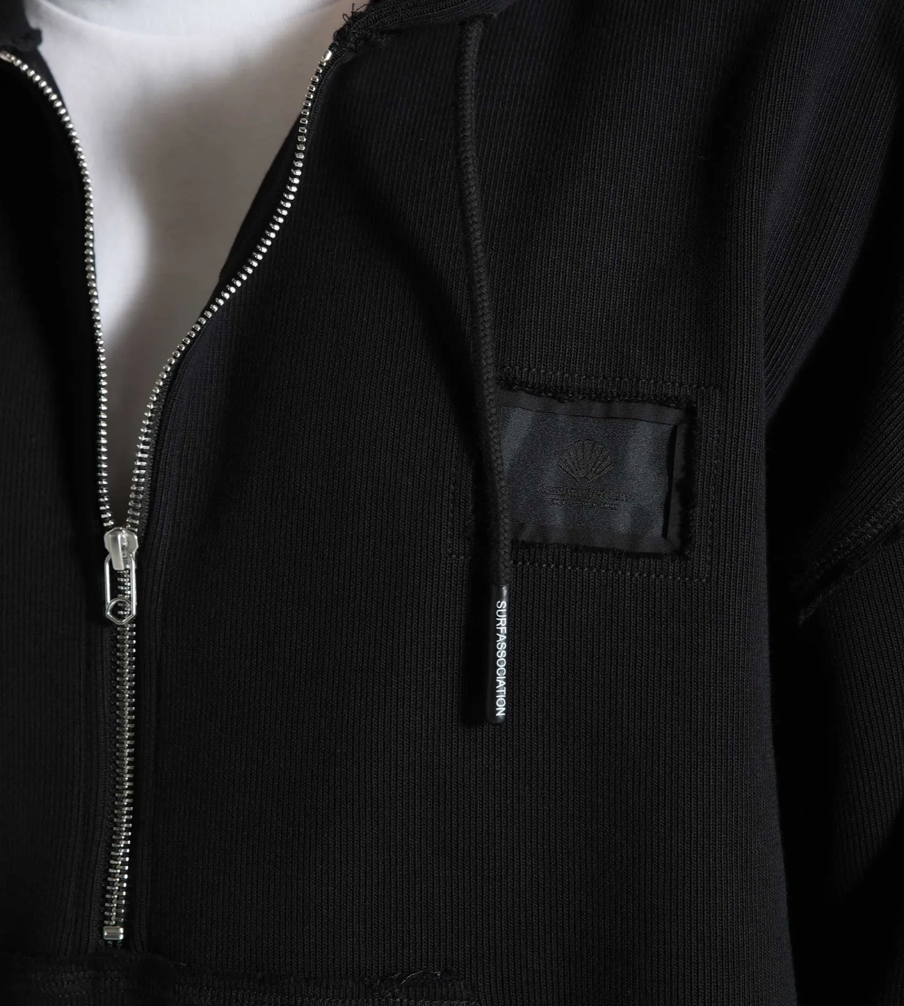 New Amsterdam Surf Association Half Zip Hoodie Black