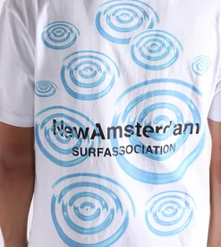 New Amsterdam Surf Association Ripple Tee White Blue