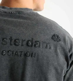 New Amsterdam Surf Association Logo Tee Washed Embro Black