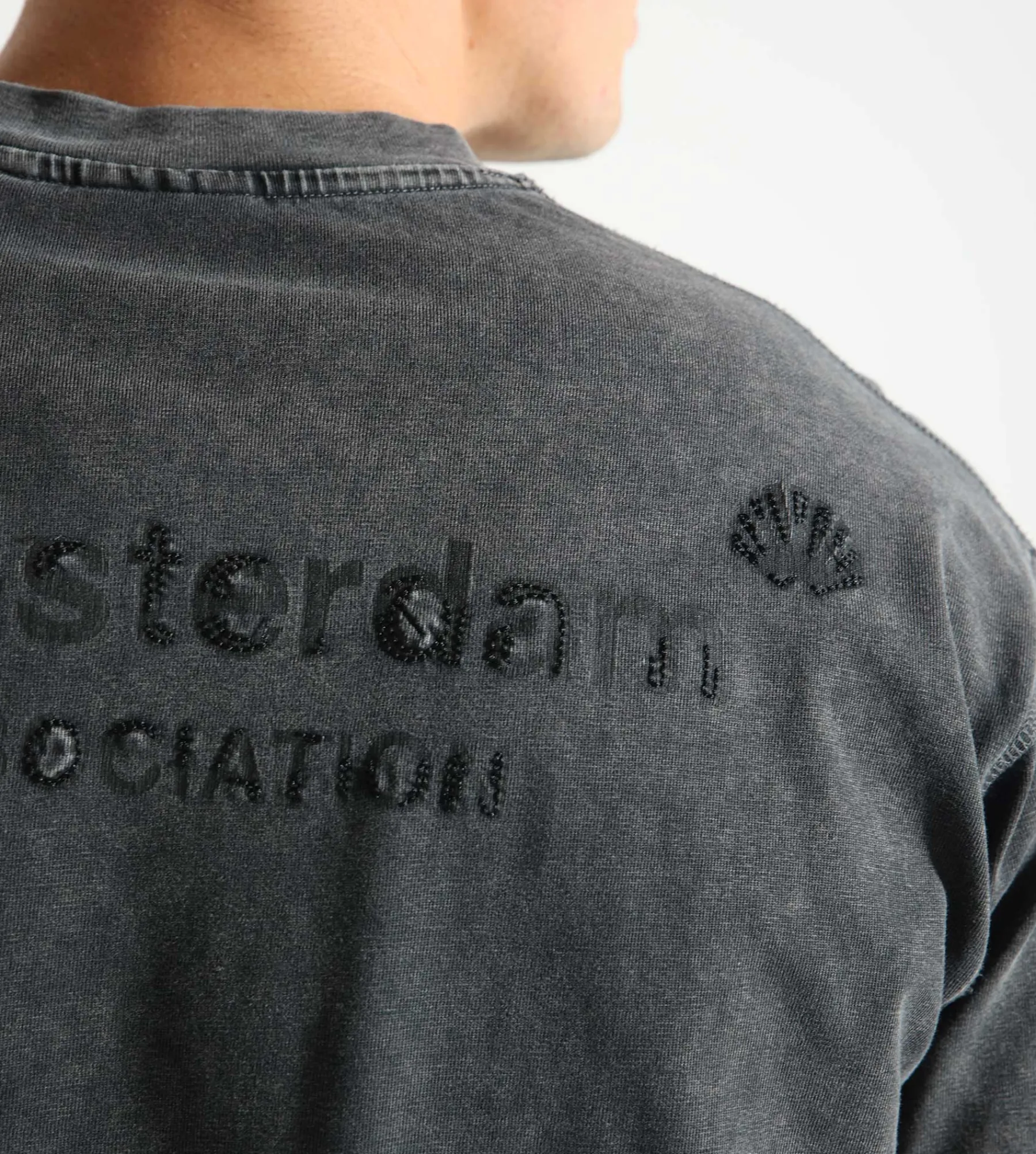 New Amsterdam Surf Association Logo Tee Washed Embro Black