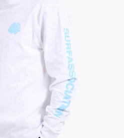 New Amsterdam Surf Association Sprayed Logo Longsleeve White
