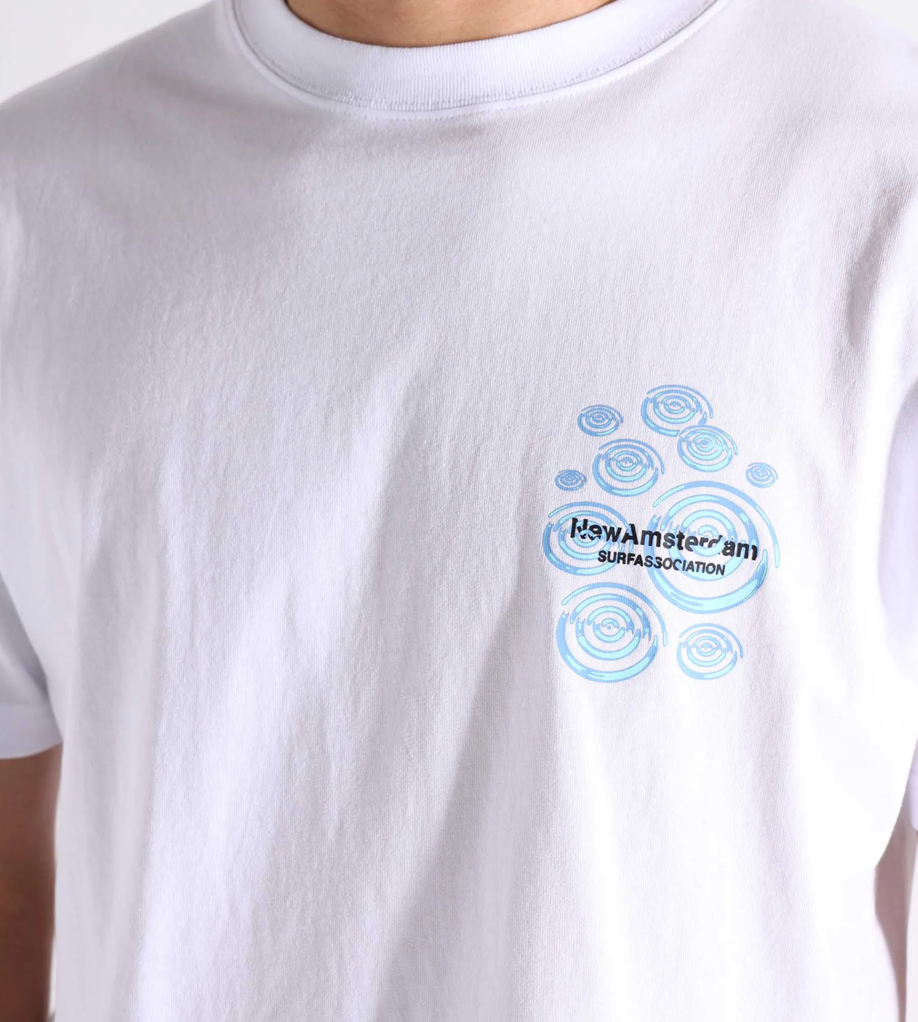 New Amsterdam Surf Association Ripple Tee White Blue