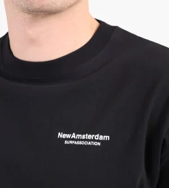 New Amsterdam Surf Association Seal Logo Tee Black
