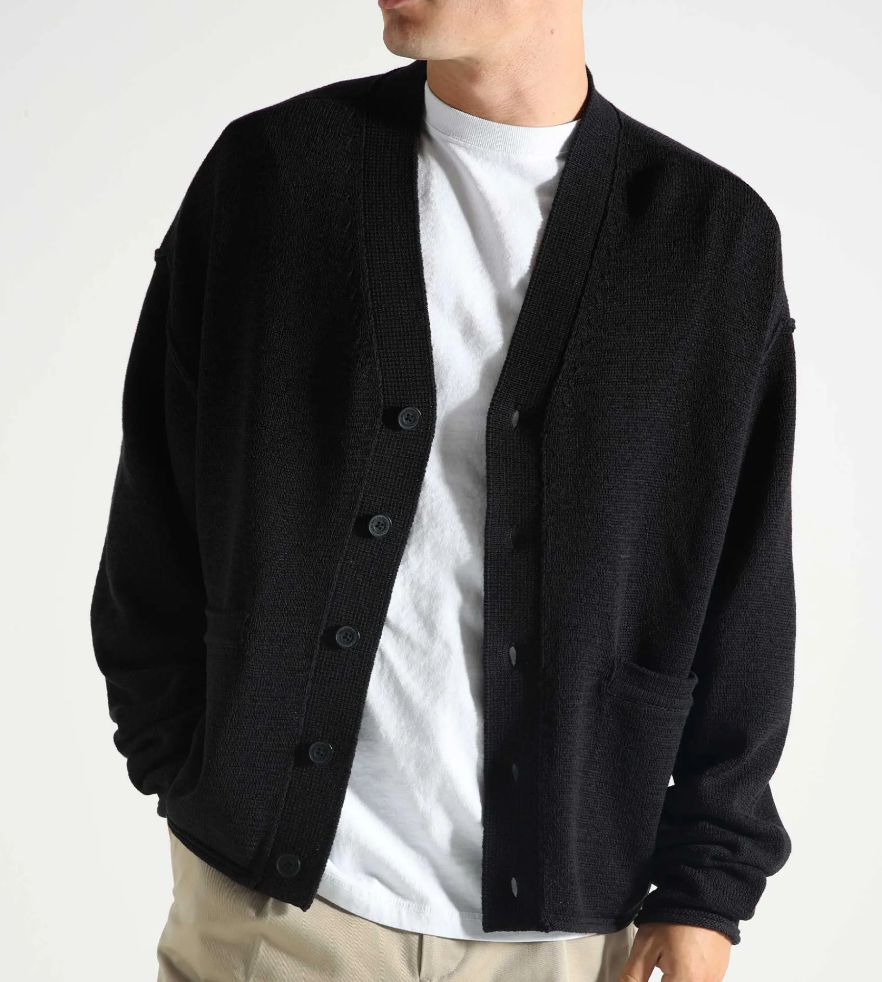 New Amsterdam Surf Association Knitted Cardigan Black