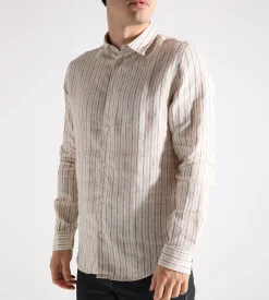 NN.07 Enzo Shirt 5728 Brown Stripe