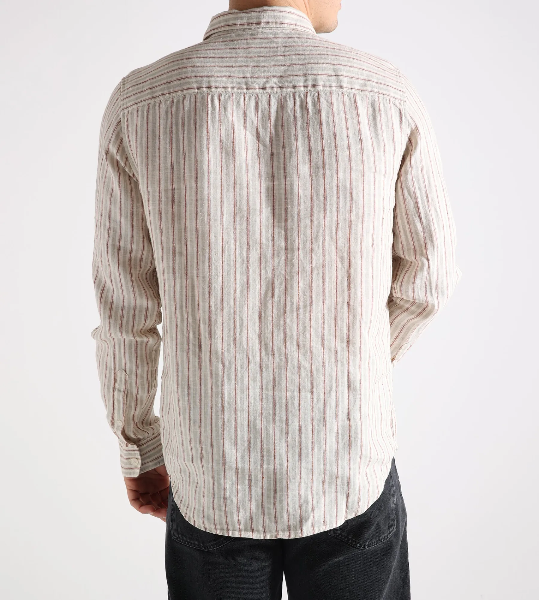 NN.07 Enzo Shirt 5728 Brown Stripe