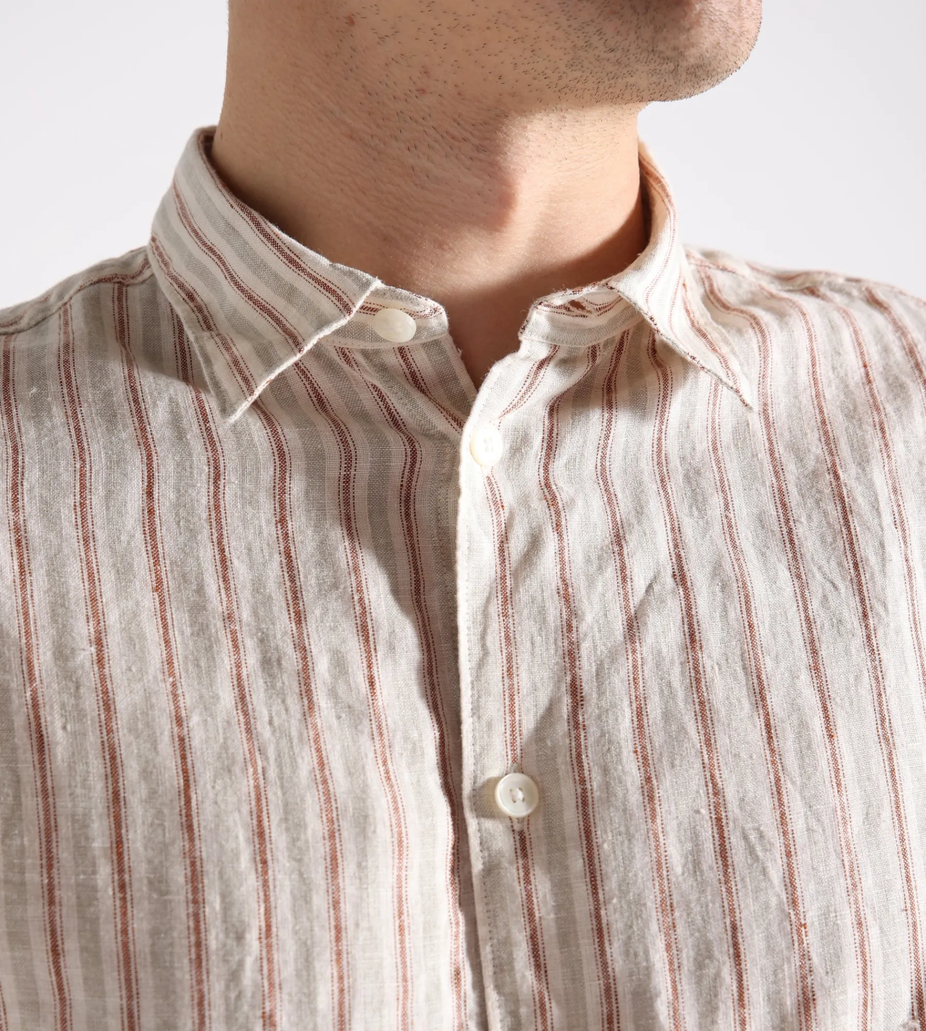 NN.07 Enzo Shirt 5728 Brown Stripe