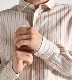 NN.07 Enzo Shirt 5728 Brown Stripe