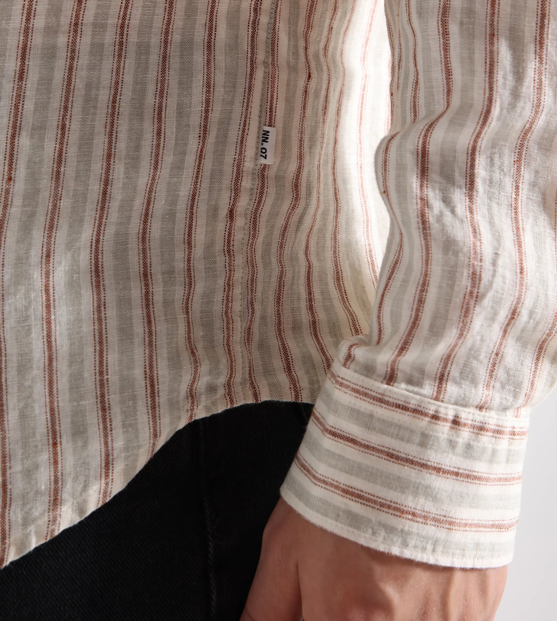 NN.07 Enzo Shirt 5728 Brown Stripe