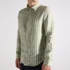 NN.07 Enzo Shirt 5728 Green Stripe