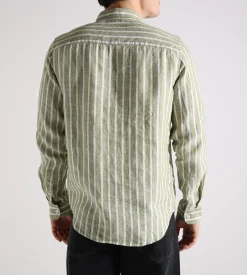 NN.07 Enzo Shirt 5728 Green Stripe