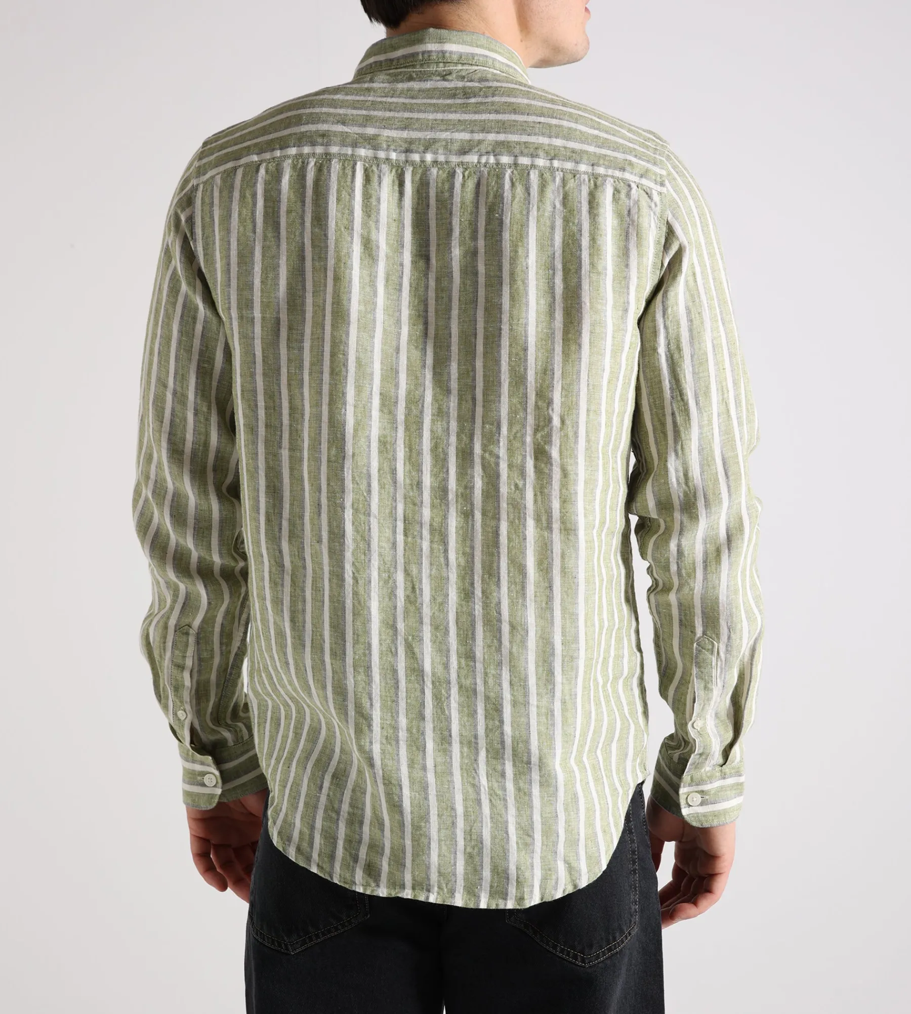 NN.07 Enzo Shirt 5728 Green Stripe