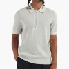 NN.07 Hansie Short Sleeve Zip Knit 6600 Sage Green