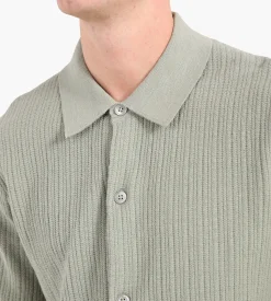 NN.07 Nolan Polo Cardigan 6695 Sage Green