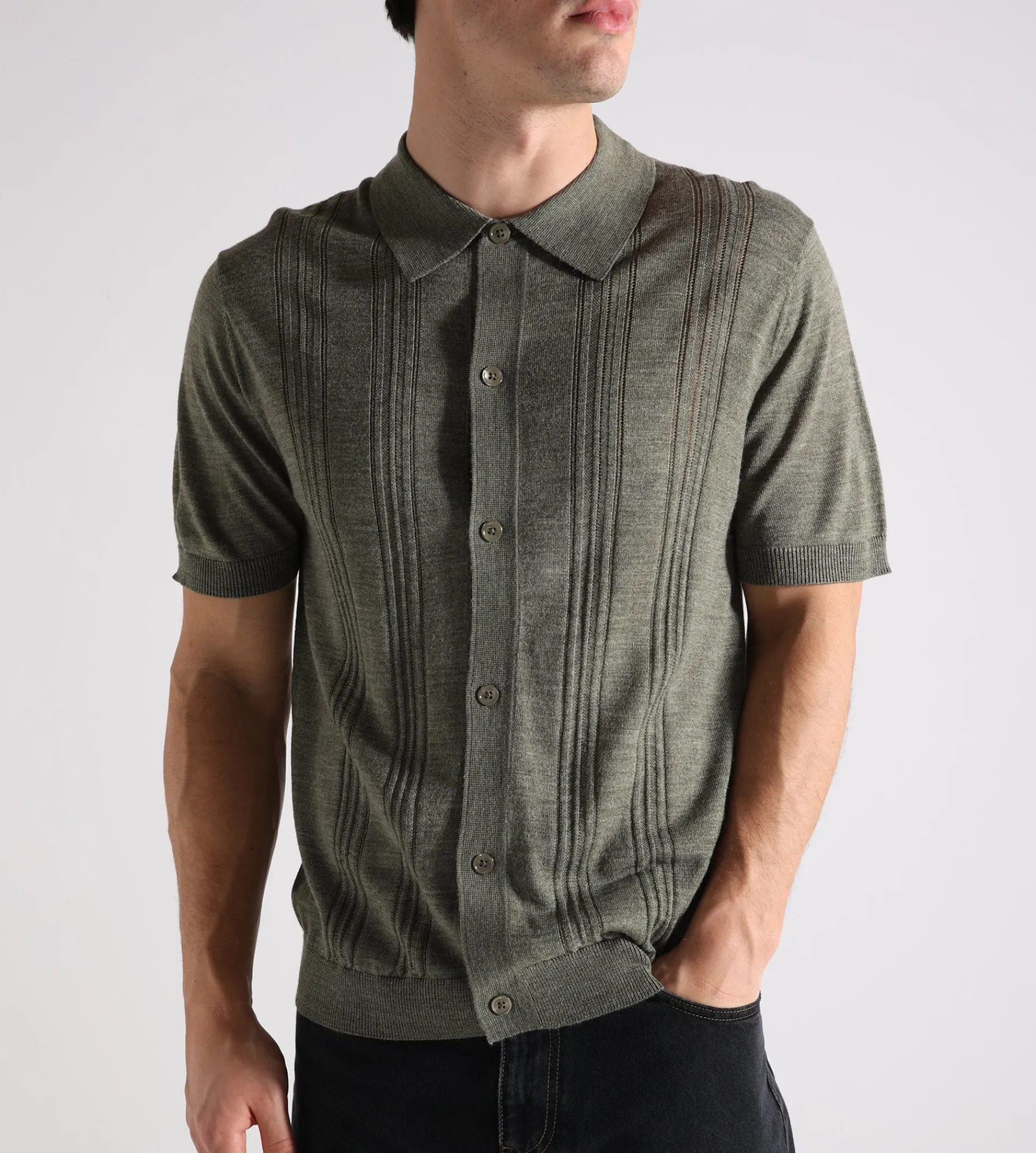 NN.07 Thor SS Cardigan 6584 Capers