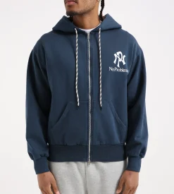 No Problemo NYP Zip Through Hoodie Navy
