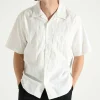 Norse Projects Carsten Relaxed Dobby Check Shirt GOTS Ecru