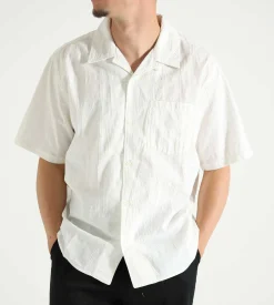 Norse Projects Carsten Relaxed Dobby Check Shirt GOTS Ecru