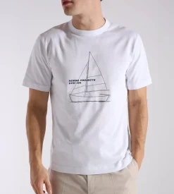 Norse Projects Holger Organic Boat Print T-Shirt White