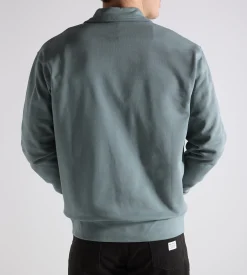 Norse Projects Ketel Relaxed Organic Half Zip Greyish Blue