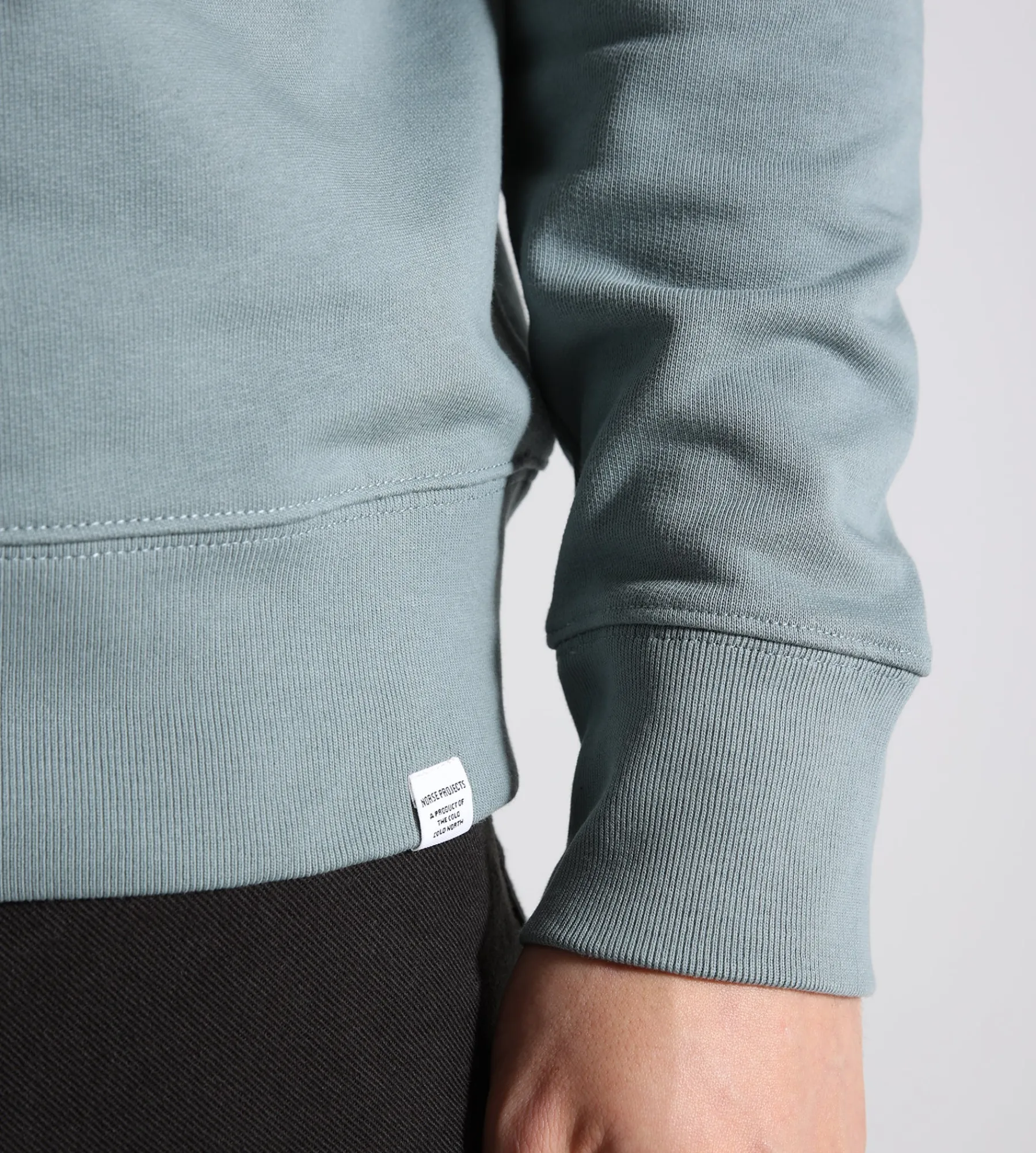 Norse Projects Ketel Relaxed Organic Half Zip Greyish Blue