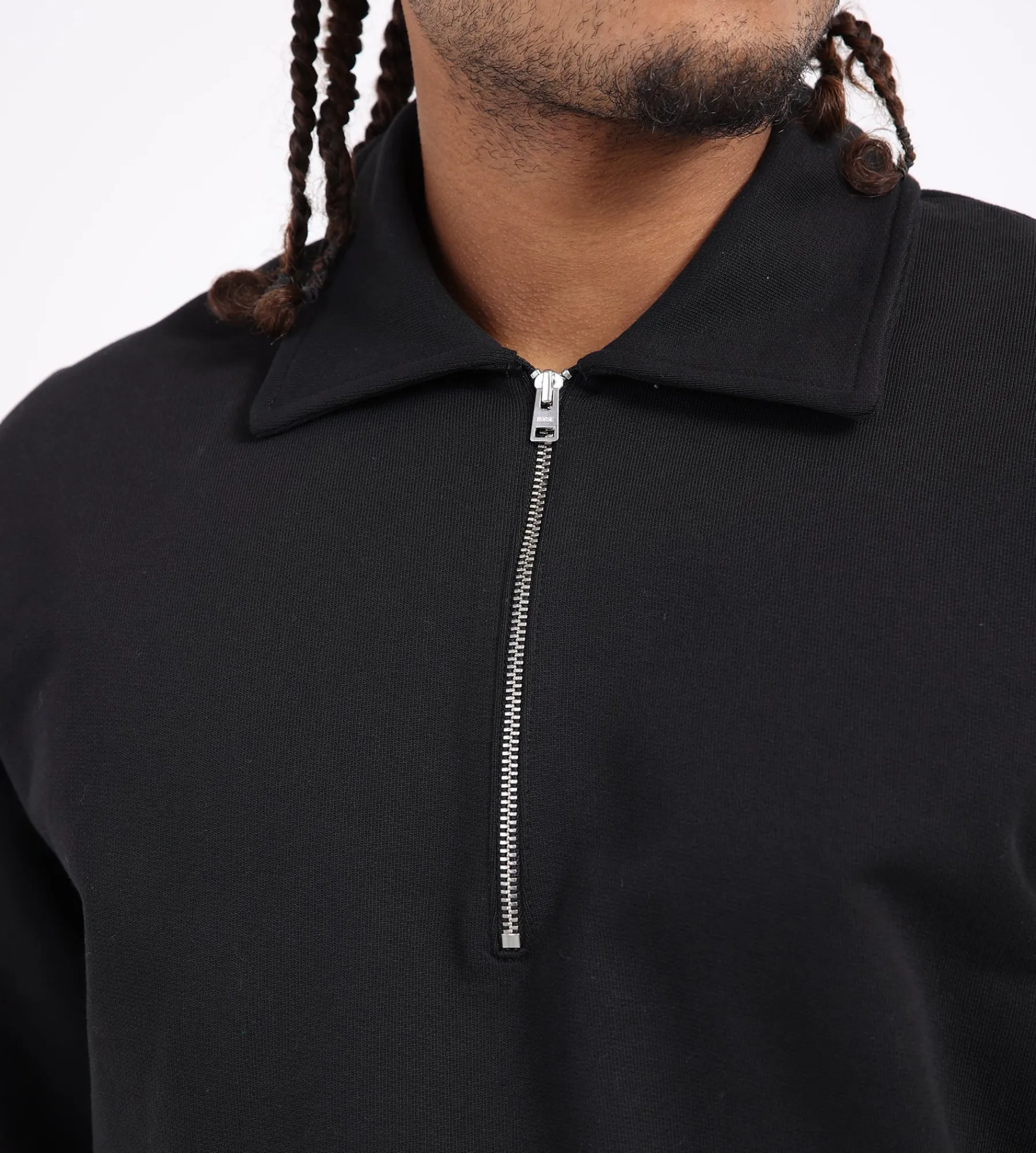 Norse Projects Ketel Relaxed Organic Half Zip Black