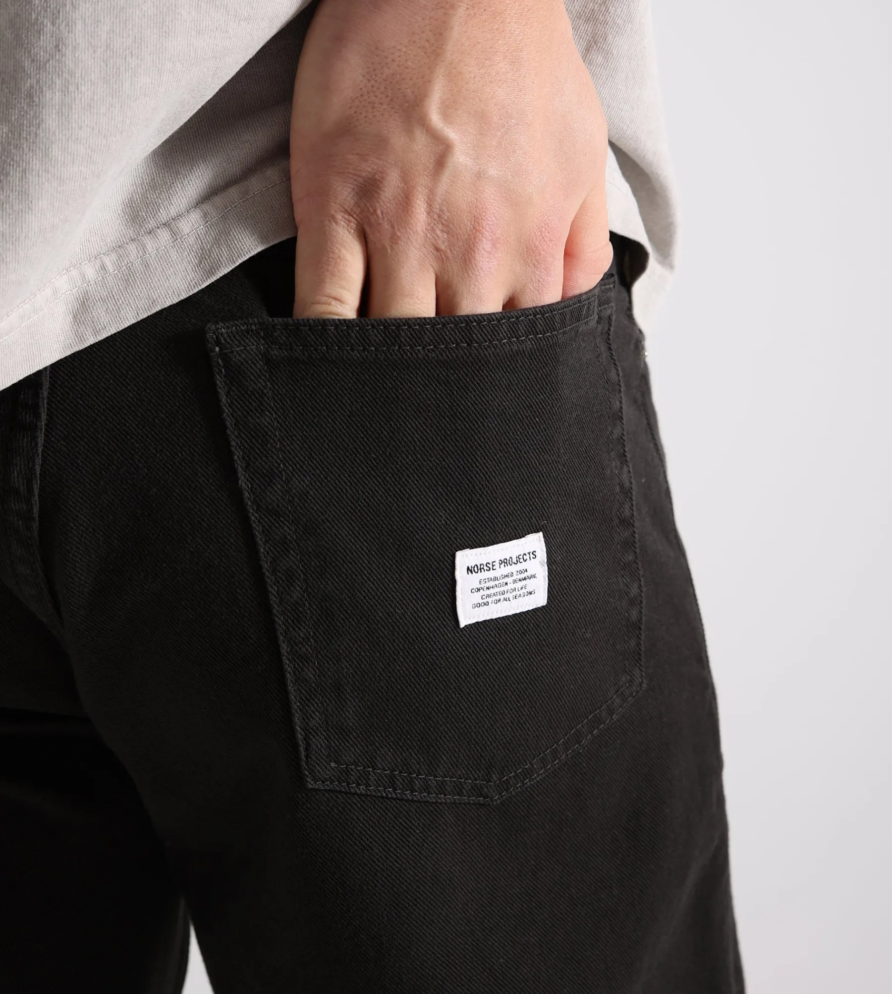 Norse Projects Mogens Relaxed 5 Pocket Heavy Twill Trousers Black