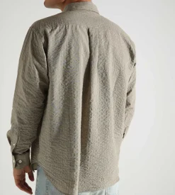 Norse Projects Ole Oversized Striped Shirt Clay