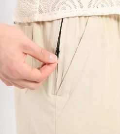 OAS Beige Linen Shorts