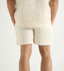 OAS Ecru Porto Waffle Shorts