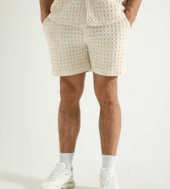 OAS Ecru Porto Waffle Shorts