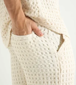 OAS Ecru Porto Waffle Shorts