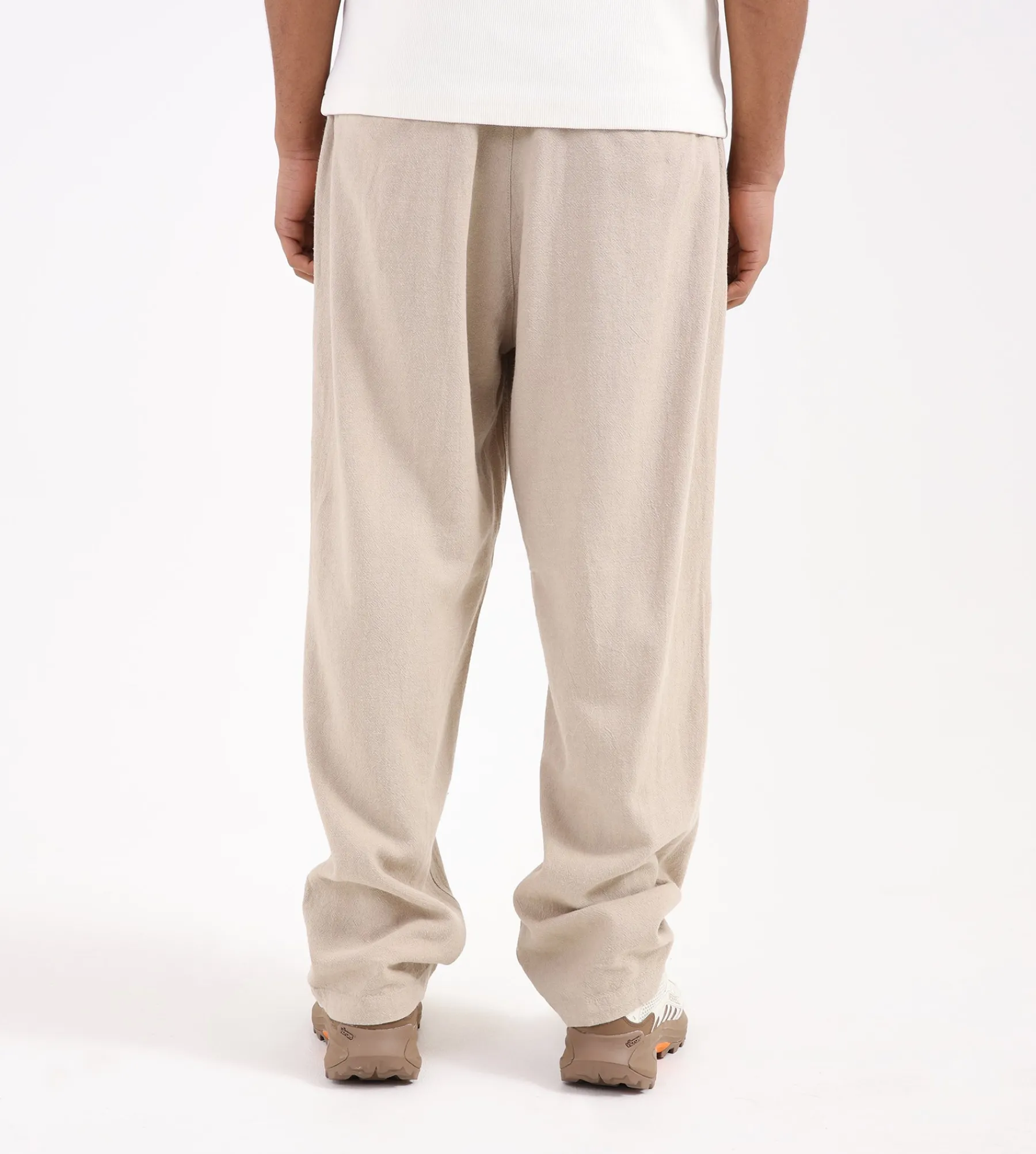 Obey Fubar Linen Pleated Pant Oatmeal