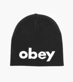 Obey Lowercase Beanie Black