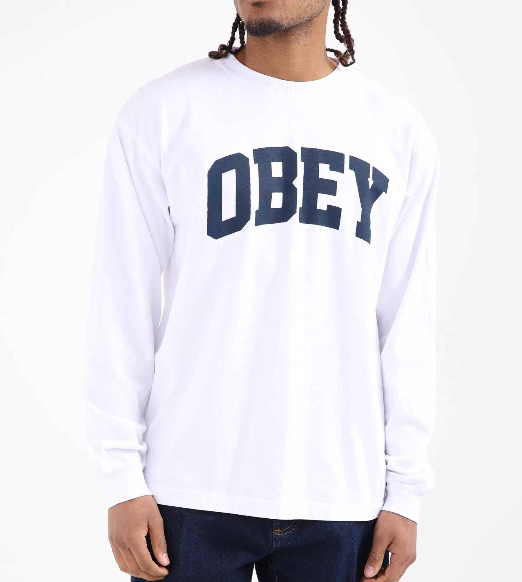 Obey Collegiate Longsleeve White