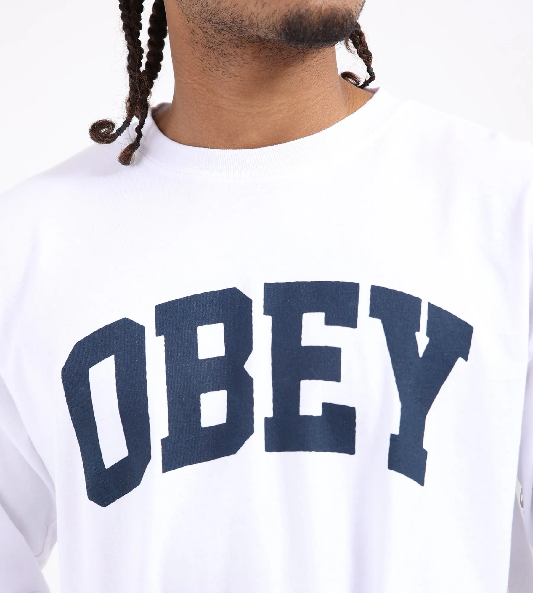 Obey Collegiate Longsleeve White